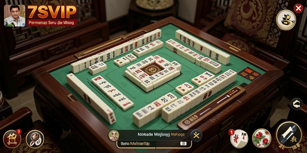 Tampilan screenshot game 7SVIP dengan gameplay Mahjong yang menarik.