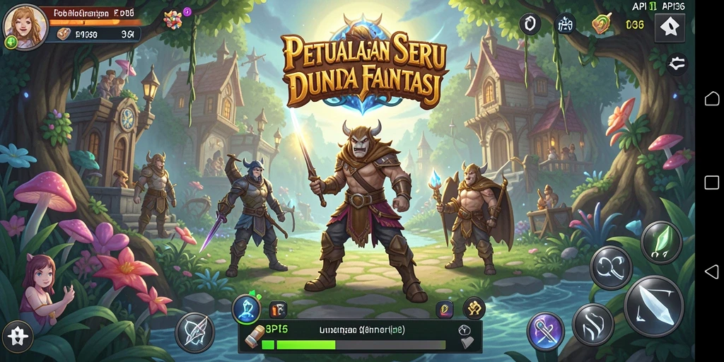 Gameplay API36 menunjukkan petualangan seru dengan karakter yang menjelajahi dunia fantastis.