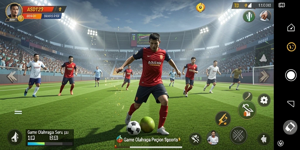 Tampilan gameplay seru dari ASD123 yang menggugah semangat olahraga.