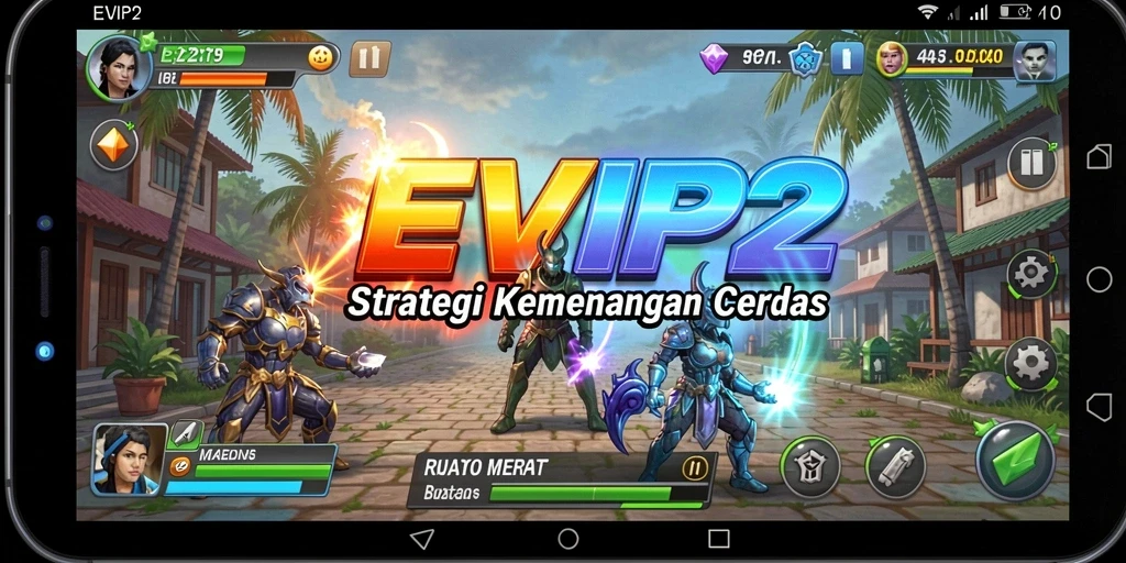 Screenshot utama EVIP2 menampilkan aksi gameplay strategi yang mendebarkan.