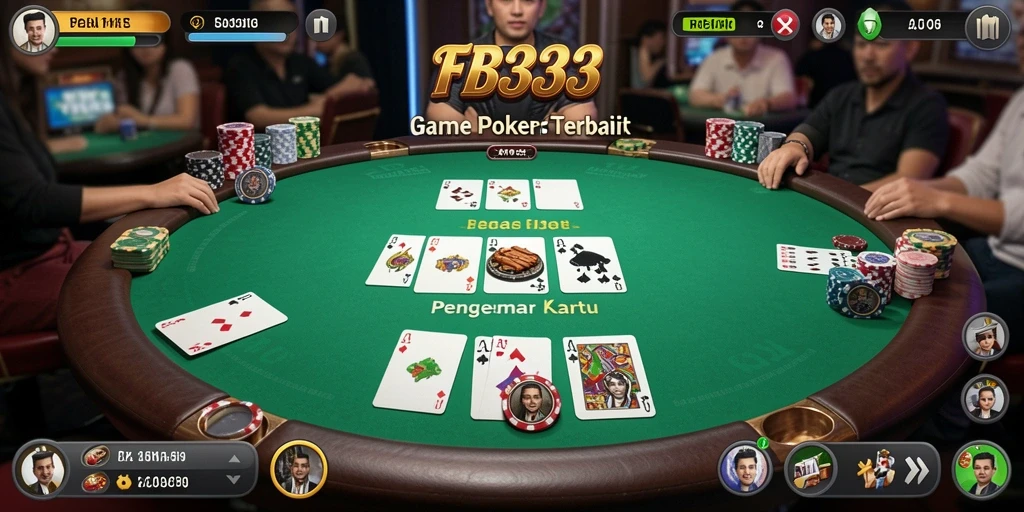 Tangkapan layar FB333 menampilkan pengalaman bermain poker yang memukau.
