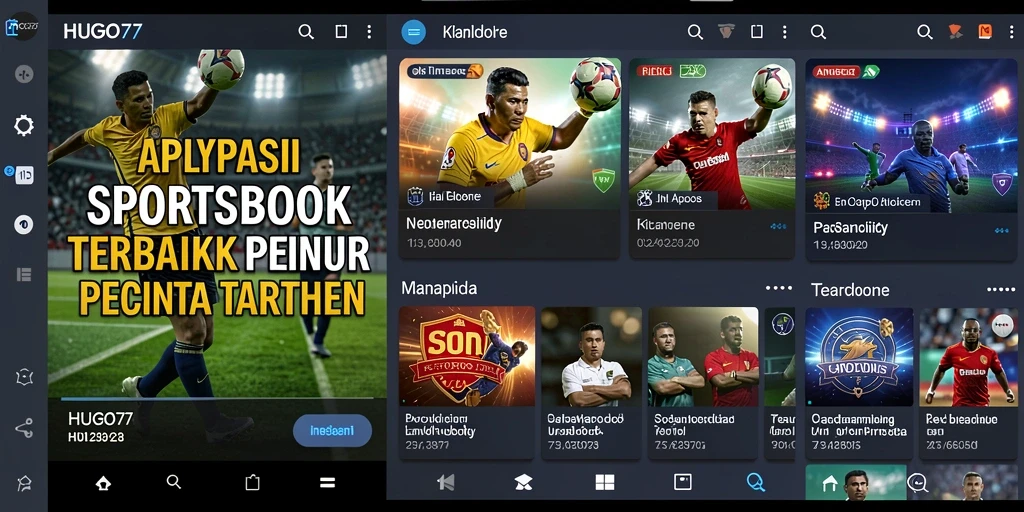 Screenshot HUGO77 menunjukkan tampilan taruhan olahraga yang menarik.