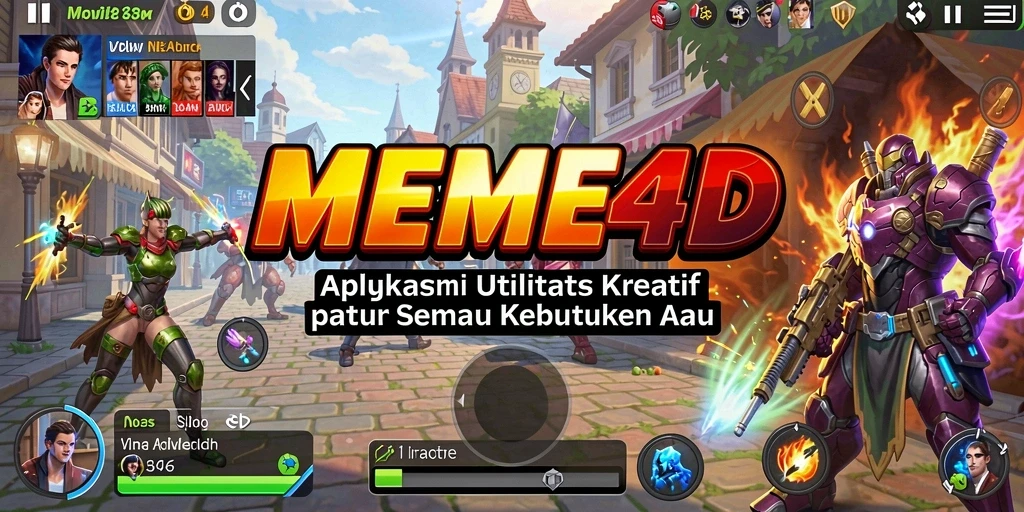 Tampilan menyenangkan dari MEME4D saat membuat konten kreatif.