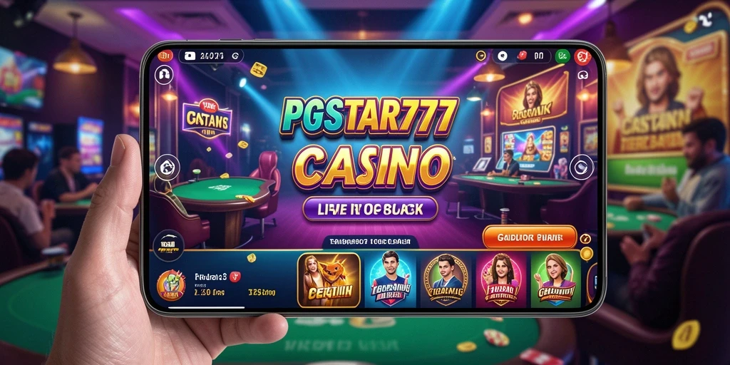 Tampilan gameplay menarik PGSTAR777 dengan dealer langsung di kasino.