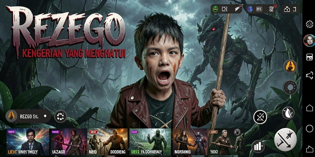 Menampilkan gameplay menakutkan di dalam dunia kegelapan REZEGO.